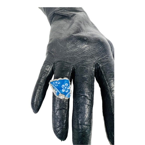 Broken China Rings Artisan Crafted Made from Fragments of Your family’s heirloom - Picture 10 of 17